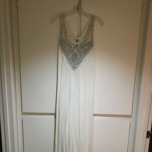 Ecote White and Gray Maxi Dress